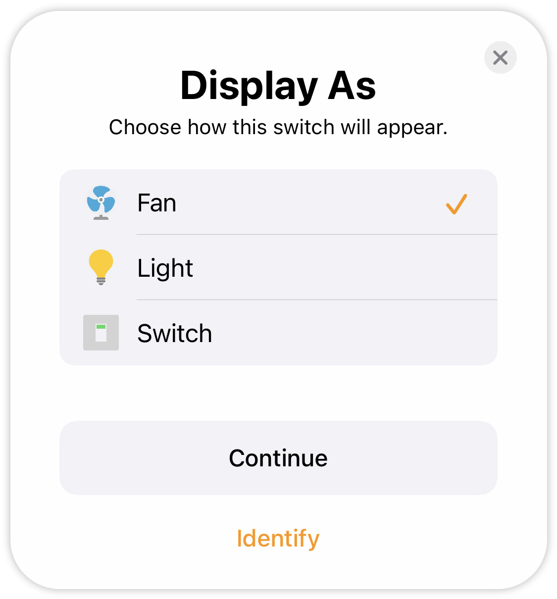HomeKit Home app customize display as