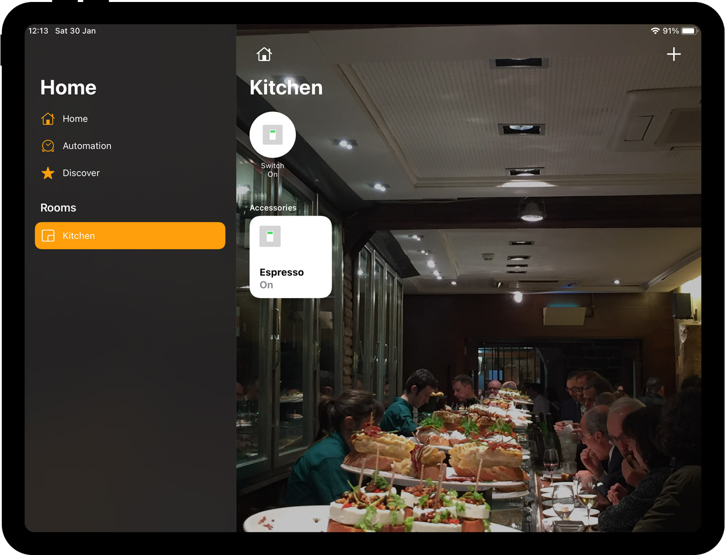 HomeKit Home app customize iPad start